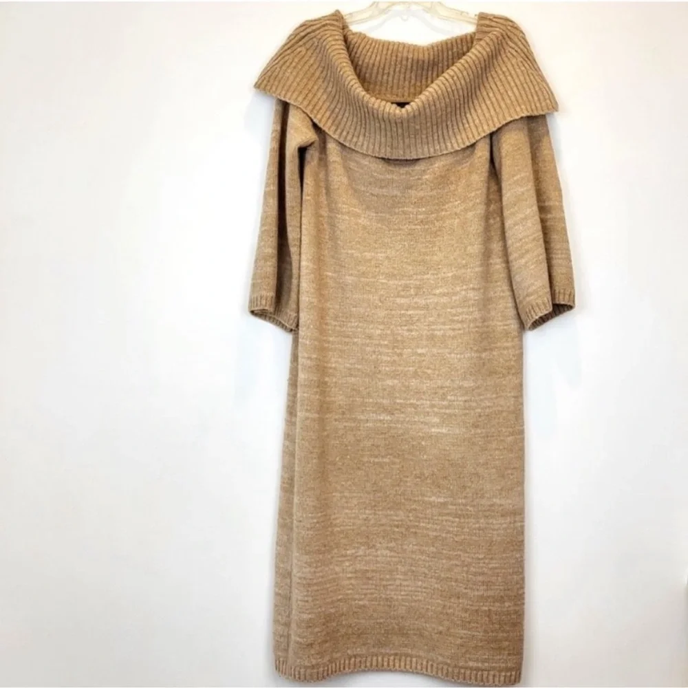 ELOQUII Off The Shoulder Flare Sleeve Sweater Dress 18 20 NWT